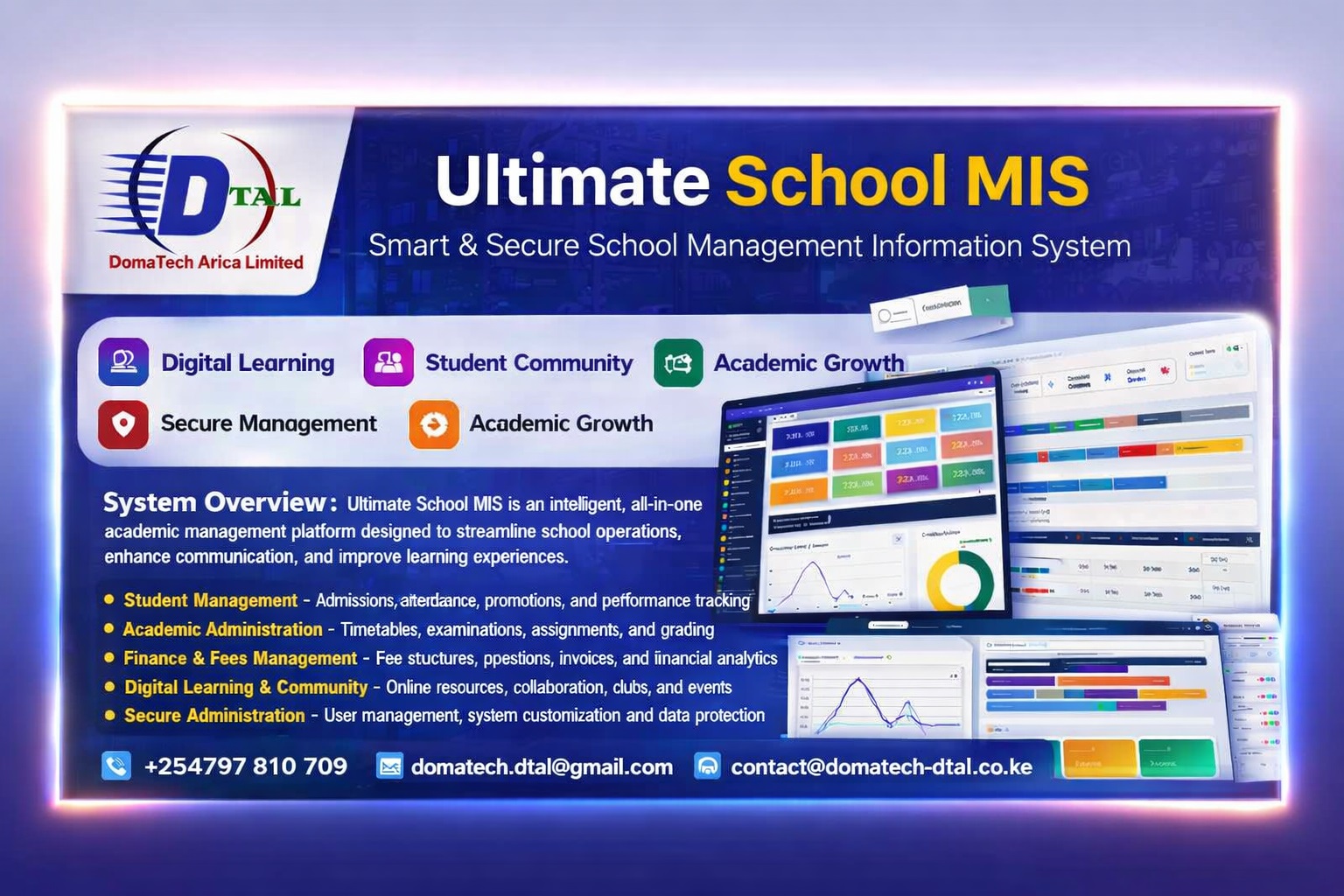 Custom School Management Information System